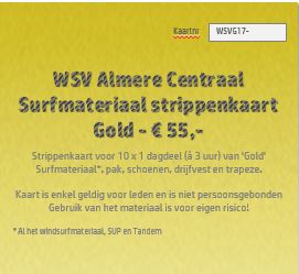 Verhuur windsurfmateriaal