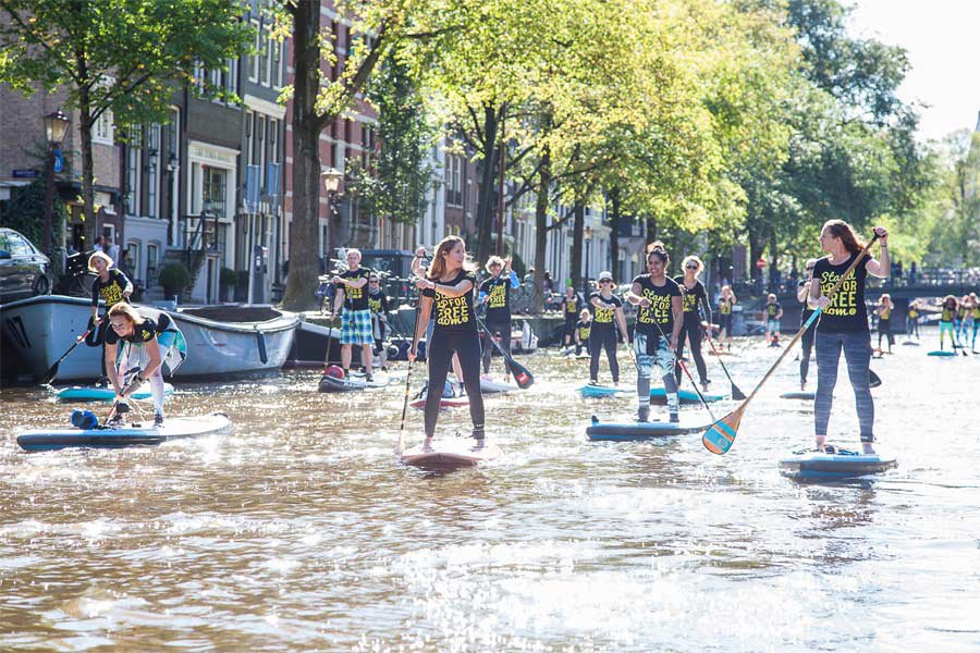 SUP tocht Naarden-Vesting